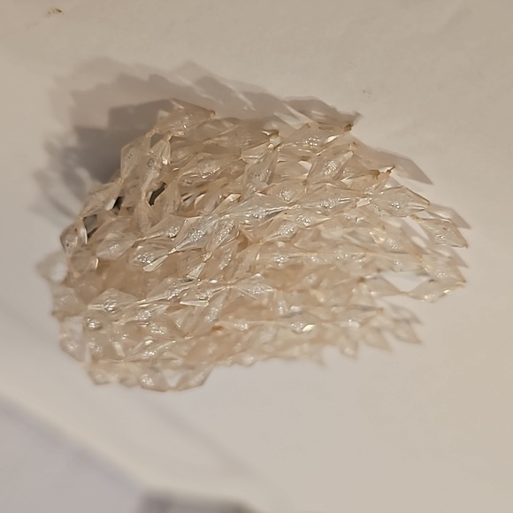 Vintage Clear Acrylic Faseted Domed Shape Shoe Clips - Picture 4 of 6